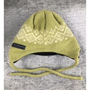 Moon Shadow Wool Fleece Lined Ear Flaps Beanie Snow Ski Hat Tassel Green OS